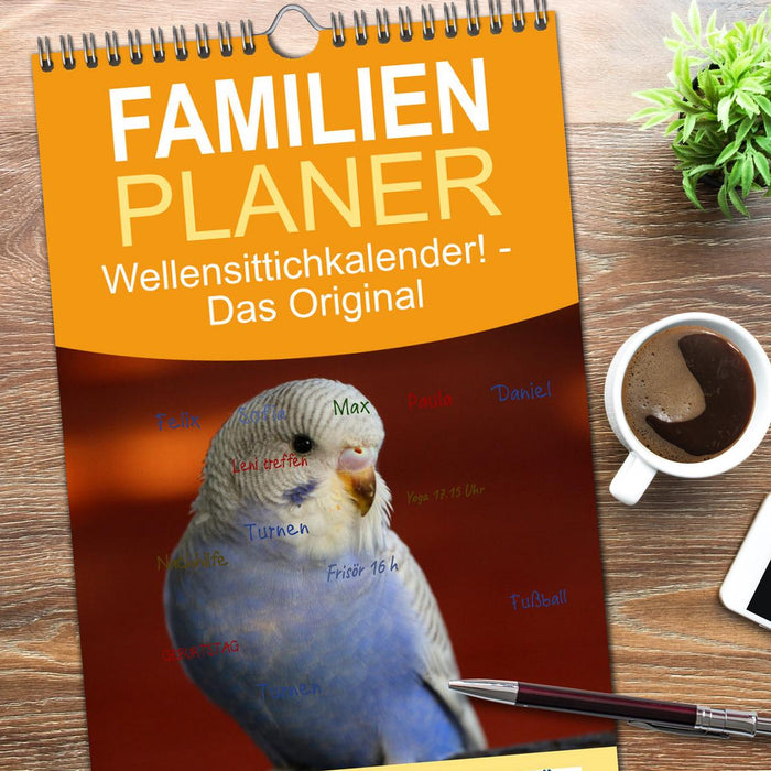 Wellensittichkalender! - Das Original (CALVENDO Familienplaner 2026)