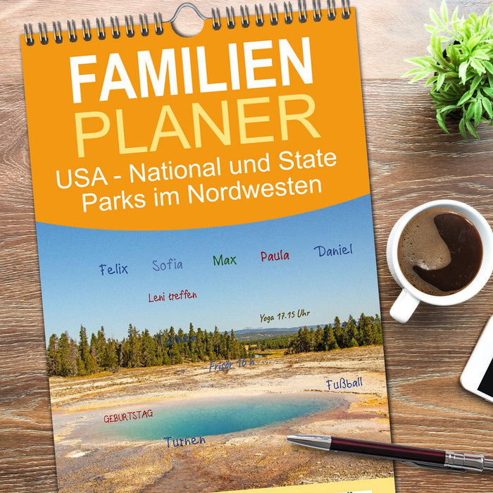 USA - National und State Parks im Nordwesten (CALVENDO Familienplaner 2026)