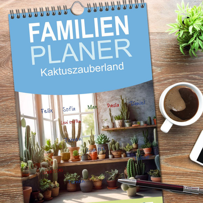Kaktuszauberland (CALVENDO Familienplaner 2026)