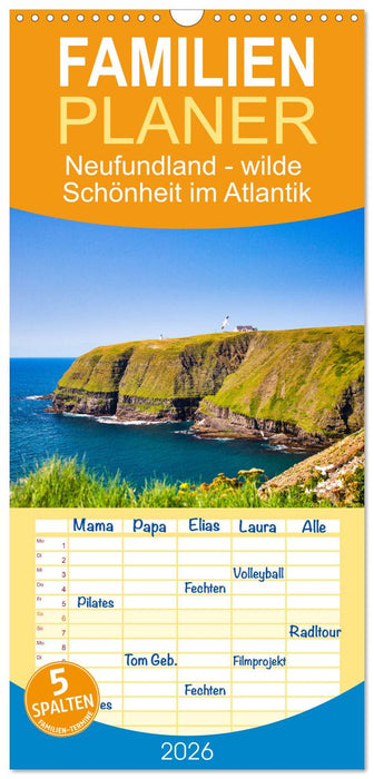 Neufundland - wilde Schönheit im Atlantik (CALVENDO Familienplaner 2026)
