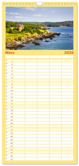 Neufundland - wilde Schönheit im Atlantik (CALVENDO Familienplaner 2026)