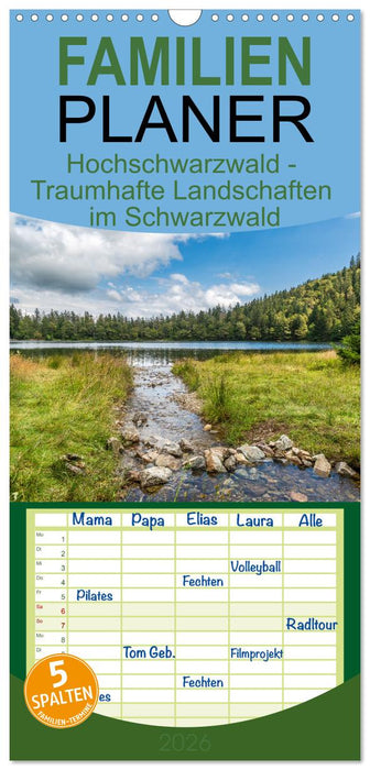 Hochschwarzwald - Traumhafte Landschaften im Schwarzwald (CALVENDO Familienplaner 2026)