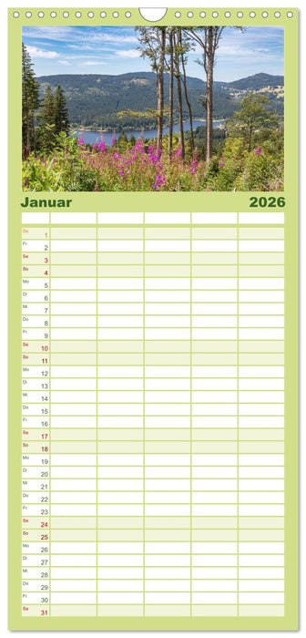 Hochschwarzwald - Traumhafte Landschaften im Schwarzwald (CALVENDO Familienplaner 2026)