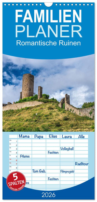 Romantische Ruinen (CALVENDO Familienplaner 2026)