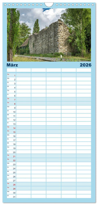 Romantische Ruinen (CALVENDO Familienplaner 2026)