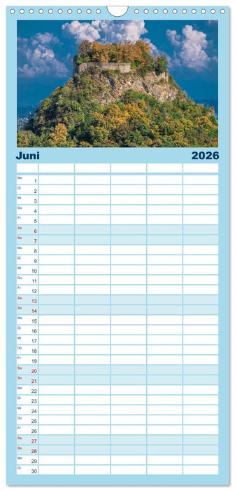 Romantische Ruinen (CALVENDO Familienplaner 2026)