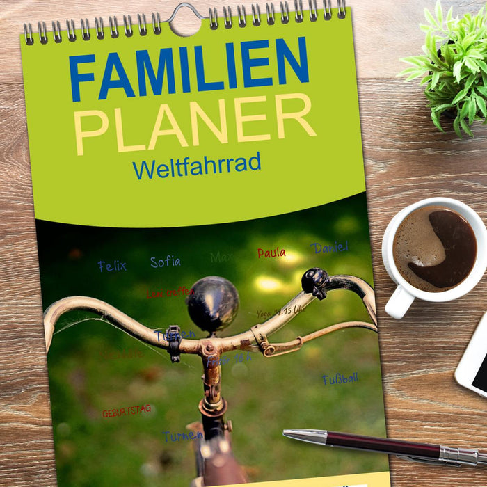 Weltfahrrad (CALVENDO Familienplaner 2026)