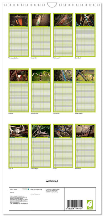 Weltfahrrad (CALVENDO Familienplaner 2026)