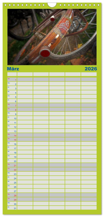 Weltfahrrad (CALVENDO Familienplaner 2026)