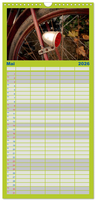 Weltfahrrad (CALVENDO Familienplaner 2026)