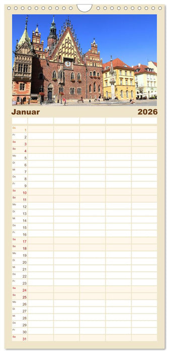 Zauberhaftes Breslau (CALVENDO Familienplaner 2026)