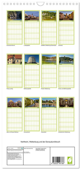 Kehlheim, Weltenburg und der Donaudurchbruch (CALVENDO Familienplaner 2026)