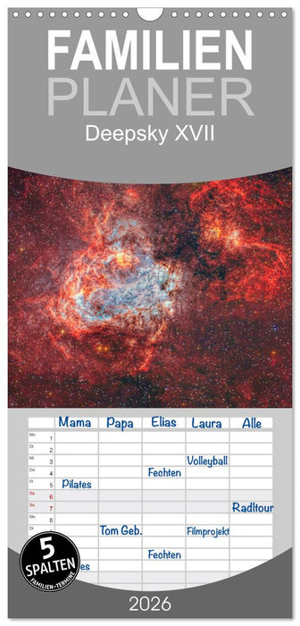 Deepsky XVII (CALVENDO Familienplaner 2026)
