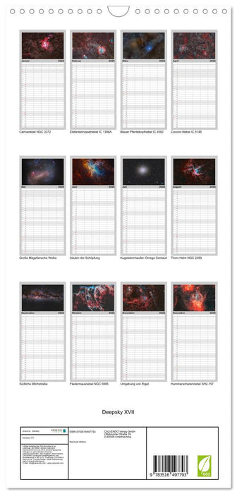 Deepsky XVII (CALVENDO Familienplaner 2026)