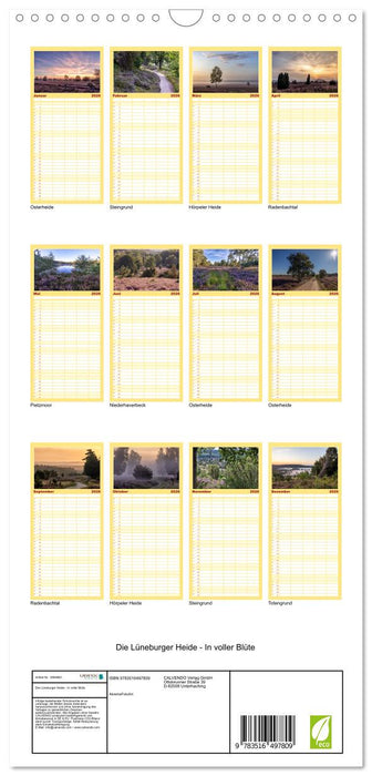 Die Lüneburger Heide - In voller Blüte (CALVENDO Familienplaner 2026)