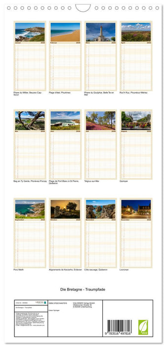 Die Bretagne - Traumpfade (CALVENDO Familienplaner 2026)