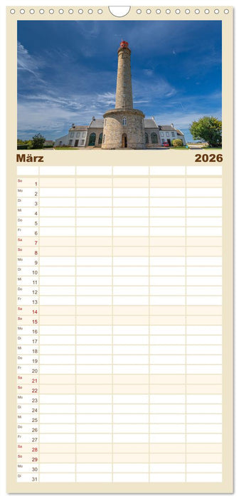 Die Bretagne - Traumpfade (CALVENDO Familienplaner 2026)