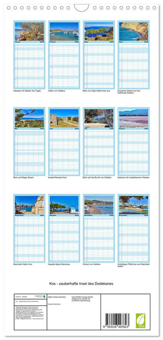Kos - zauberhafte Insel des Dodekanes (CALVENDO Familienplaner 2026)