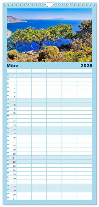 Kos - zauberhafte Insel des Dodekanes (CALVENDO Familienplaner 2026)