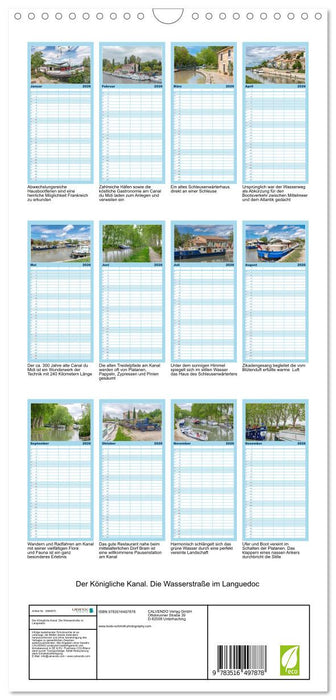 Der Königliche Kanal. Die Wasserstraße im Languedoc (CALVENDO Familienplaner 2026)