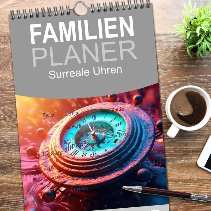 Surreale Uhren (CALVENDO Familienplaner 2026)