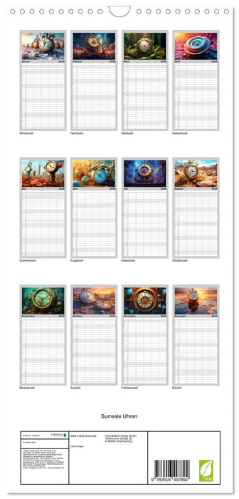 Surreale Uhren (CALVENDO Familienplaner 2026)