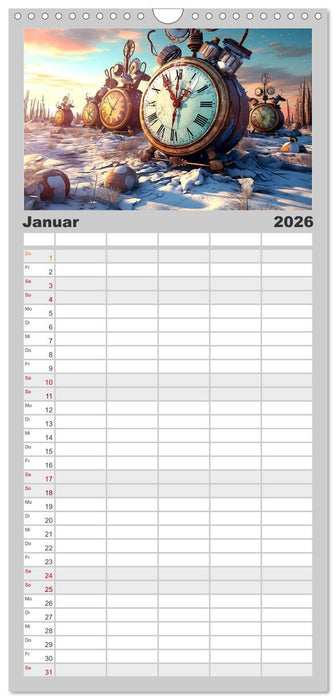 Surreale Uhren (CALVENDO Familienplaner 2026)