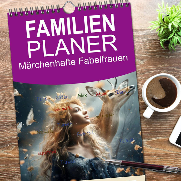 Märchenhafte Fabelfrauen (CALVENDO Familienplaner 2026)