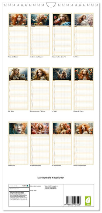 Märchenhafte Fabelfrauen (CALVENDO Familienplaner 2026)