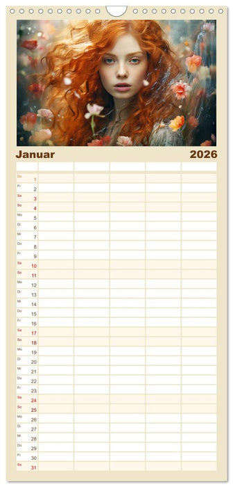 Märchenhafte Fabelfrauen (CALVENDO Familienplaner 2026)