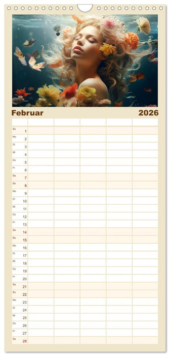 Märchenhafte Fabelfrauen (CALVENDO Familienplaner 2026)