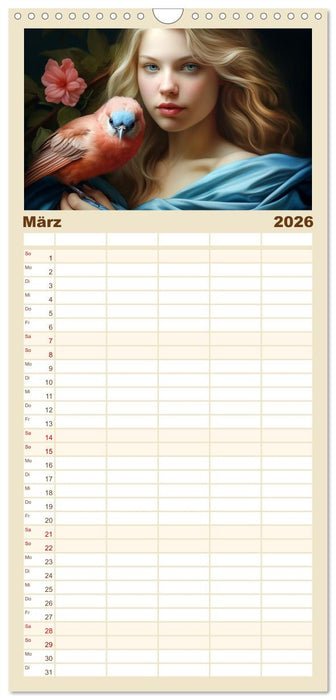 Märchenhafte Fabelfrauen (CALVENDO Familienplaner 2026)