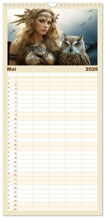 Märchenhafte Fabelfrauen (CALVENDO Familienplaner 2026)