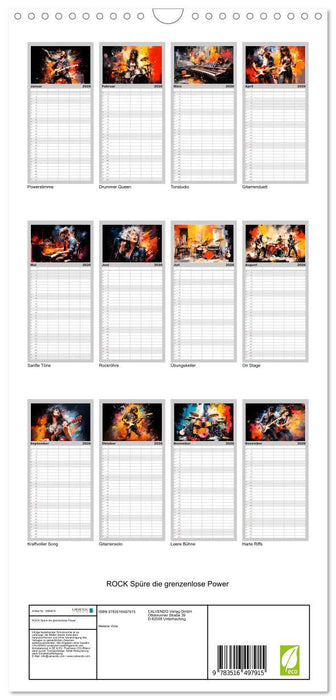 ROCK Spüre die grenzenlose Power (CALVENDO Familienplaner 2026)