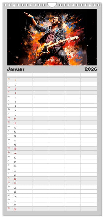 ROCK Spüre die grenzenlose Power (CALVENDO Familienplaner 2026)