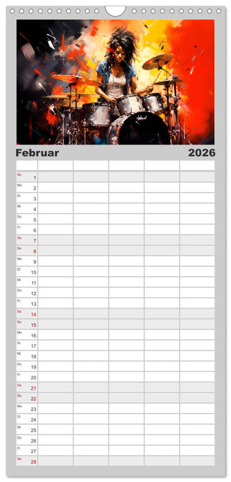 ROCK Spüre die grenzenlose Power (CALVENDO Familienplaner 2026)