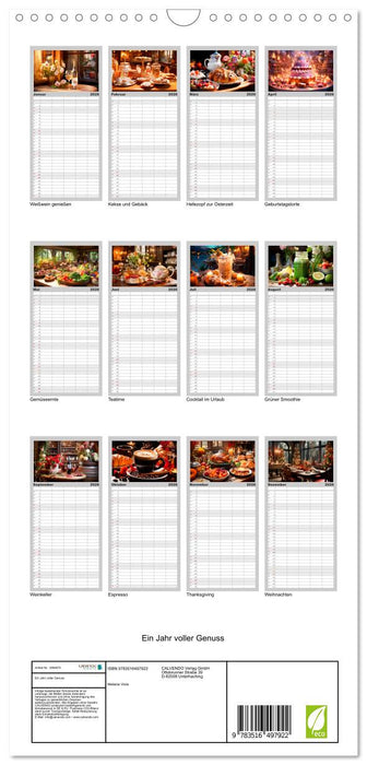 Ein Jahr voller Genuss (CALVENDO Familienplaner 2026)