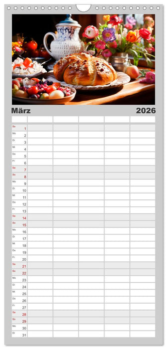 Ein Jahr voller Genuss (CALVENDO Familienplaner 2026)