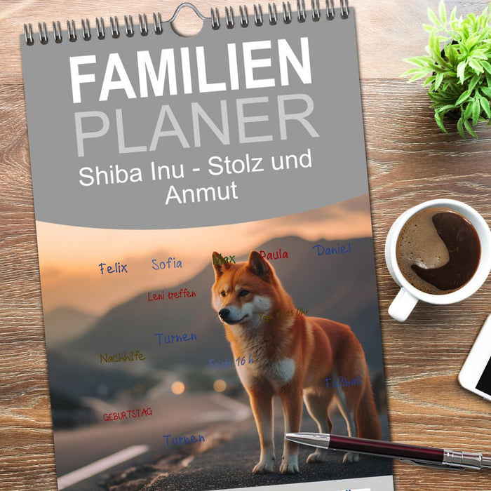Shiba Inu - Stolz und Anmut (CALVENDO Familienplaner 2026)