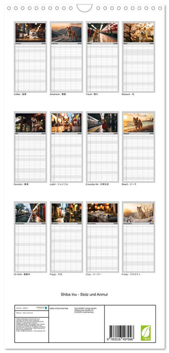Shiba Inu - Stolz und Anmut (CALVENDO Familienplaner 2026)