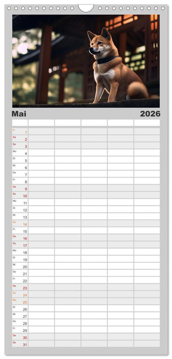 Shiba Inu - Stolz und Anmut (CALVENDO Familienplaner 2026)