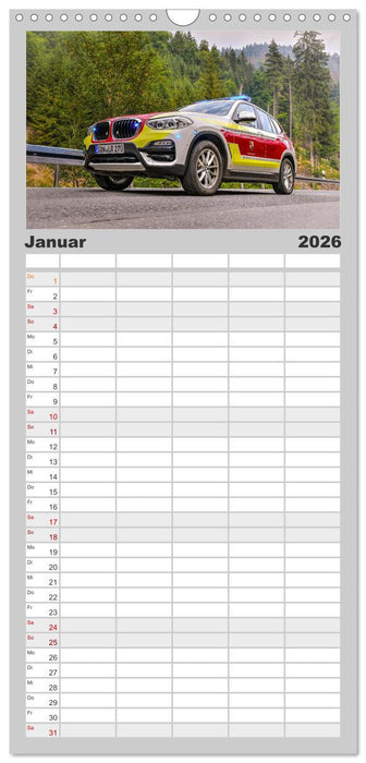 Feuerwehrfahrzeuge (CALVENDO Familienplaner 2026)