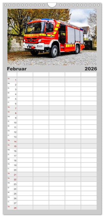 Feuerwehrfahrzeuge (CALVENDO Familienplaner 2026)