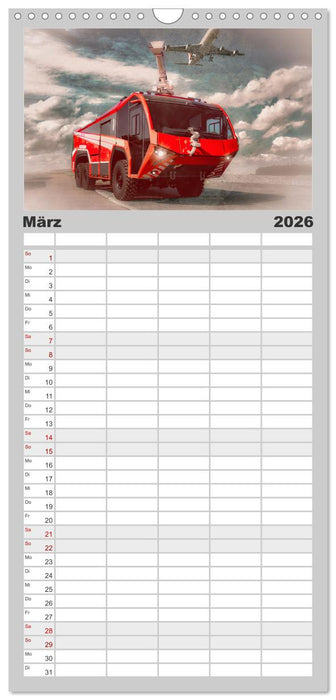 Feuerwehrfahrzeuge (CALVENDO Familienplaner 2026)
