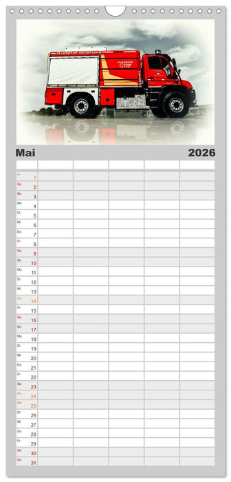Feuerwehrfahrzeuge (CALVENDO Familienplaner 2026)