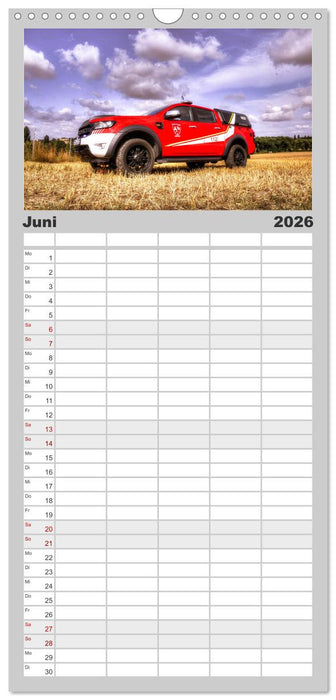 Feuerwehrfahrzeuge (CALVENDO Familienplaner 2026)