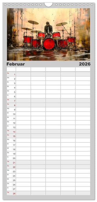 Schlagzeug ewige Liebe live (CALVENDO Familienplaner 2026)