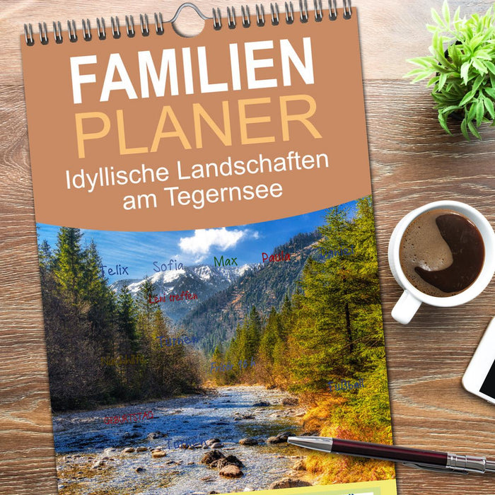 Idyllische Landschaften am Tegernsee (CALVENDO Familienplaner 2026)