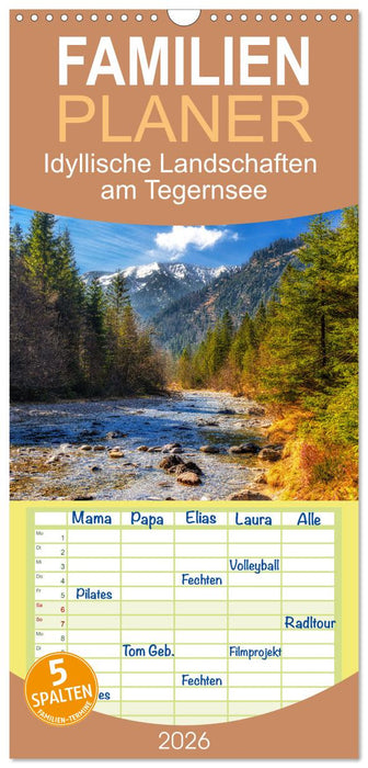 Idyllische Landschaften am Tegernsee (CALVENDO Familienplaner 2026)