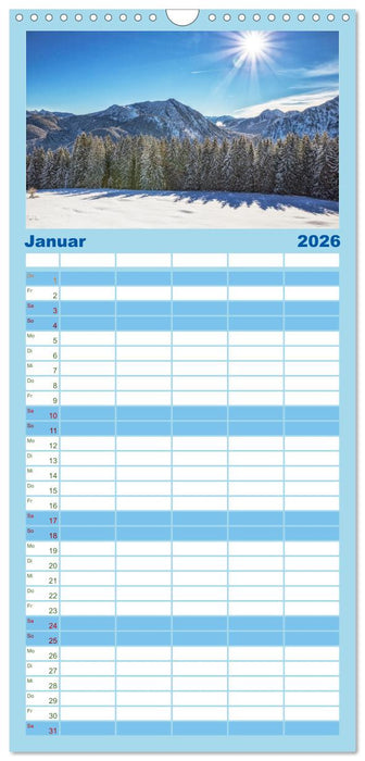 Idyllische Landschaften am Tegernsee (CALVENDO Familienplaner 2026)